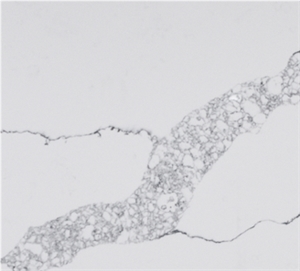 White Quartz Stone Polished Island Top Kitchen Decor Pattern