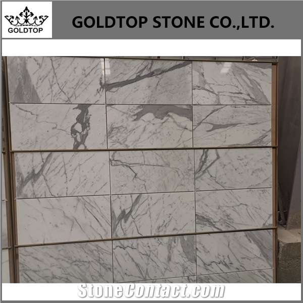 Interior stone floor new statuario marble white