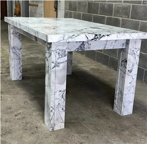Naturall Super White Quartzite Table Home Hotel Bar Decor