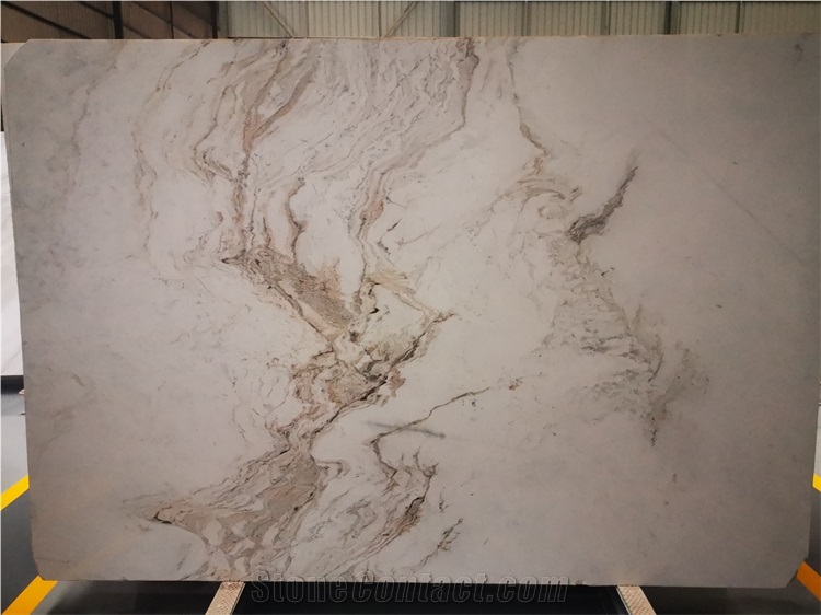 Polished Of Elba White Marble Used For Wall And Floor