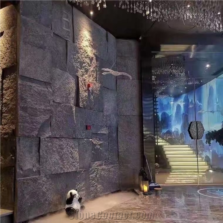 Original G654 Dark Grey Granite Split Wall Stone Cladding