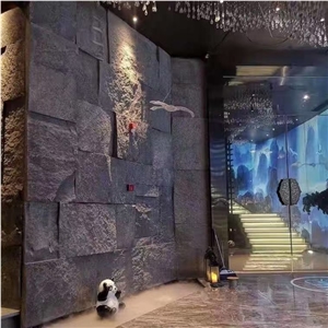 Original G654 Dark Grey Granite Split Wall Stone Cladding