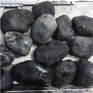 Landscaping stone black pebble stone for decoration