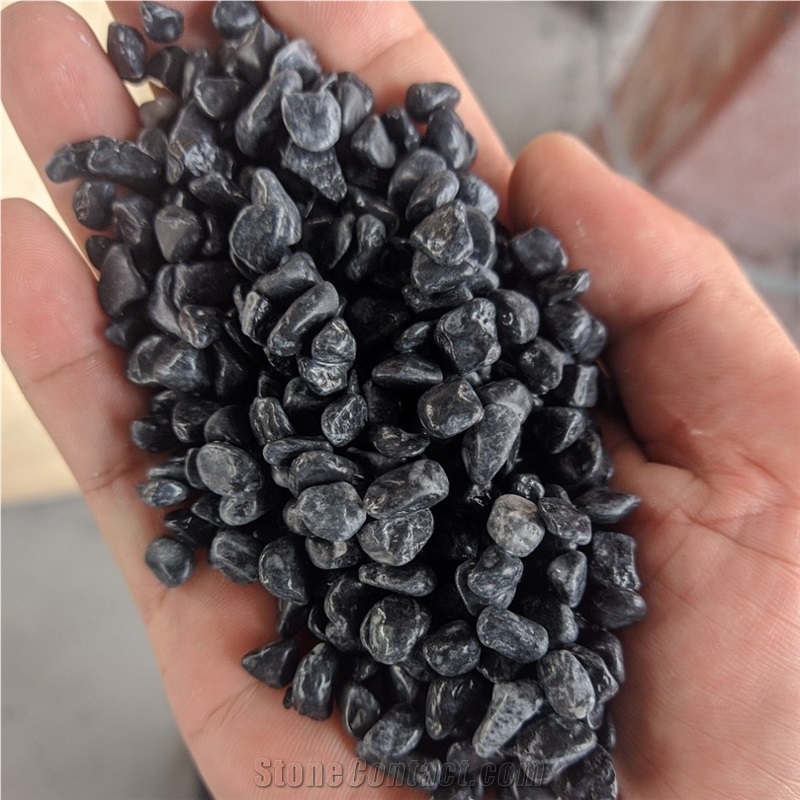 Landscaping stone black pebble stone for decoration