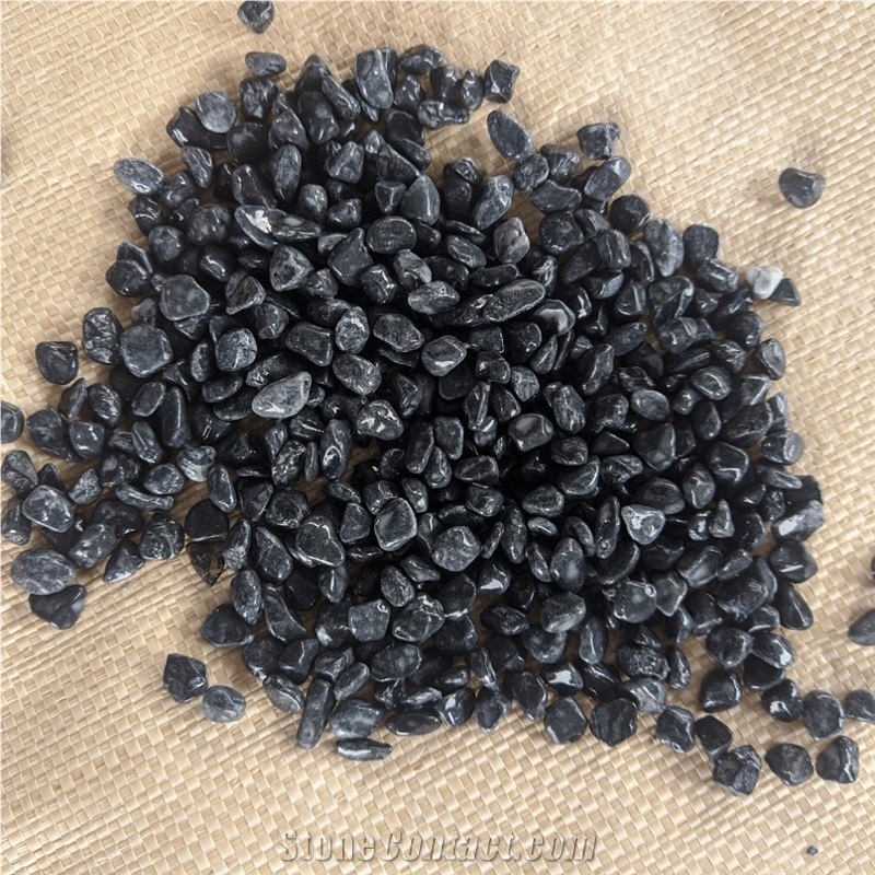 Landscaping stone black pebble stone for decoration