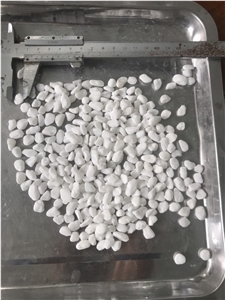 Pebble tumbled gravel stone white natural rocks