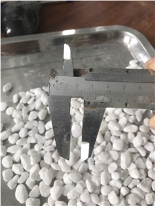 White small crush tumbled pebble stone