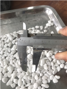 White small crush tumbled pebble stone