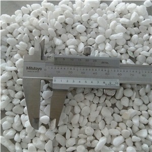 White small crush tumbled pebble stone