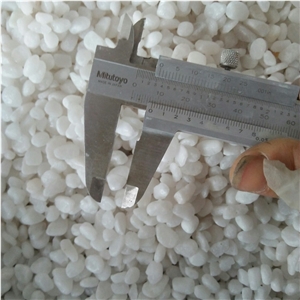 White small crush tumbled pebble stone