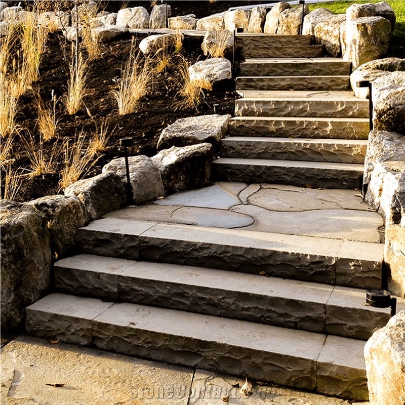 Basalt Stairs for Landscape Block Steps