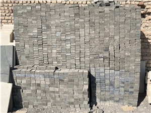 Black basalt cobble stone