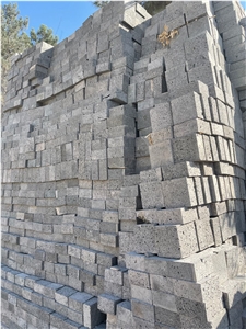 Black basalt cobble stone