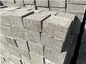 Black basalt cobble stone