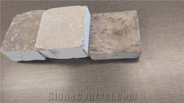 Light Brown Marble Pavers, Cobble Stone Cubic stone