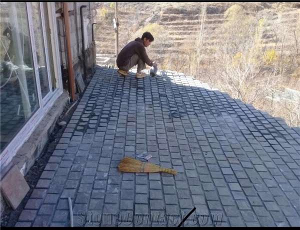 Light Brown Marble Pavers, Cobble Stone Cubic stone