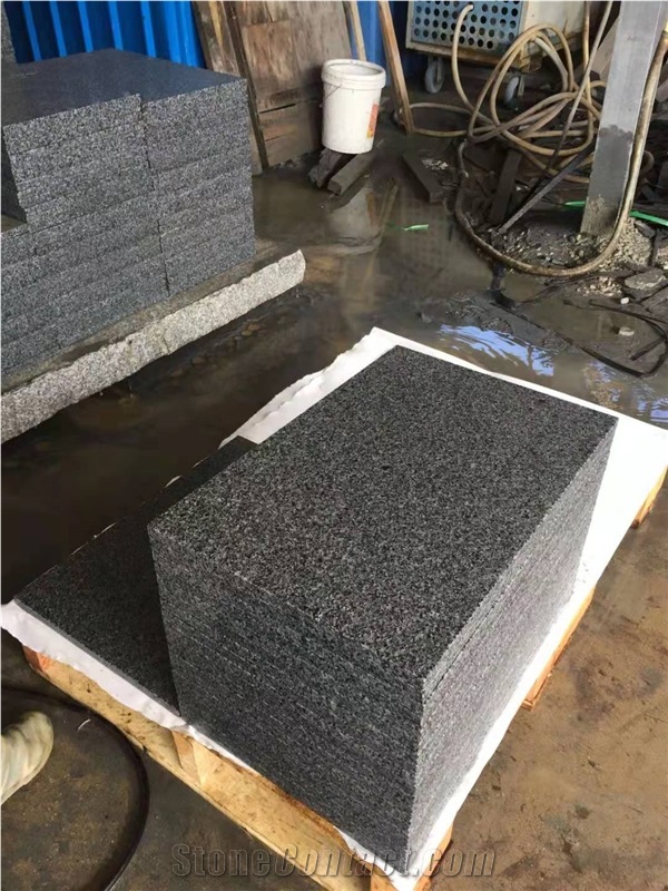 New G654 Dark Grey Sesame Black Granite Paver Tiles & Slabs