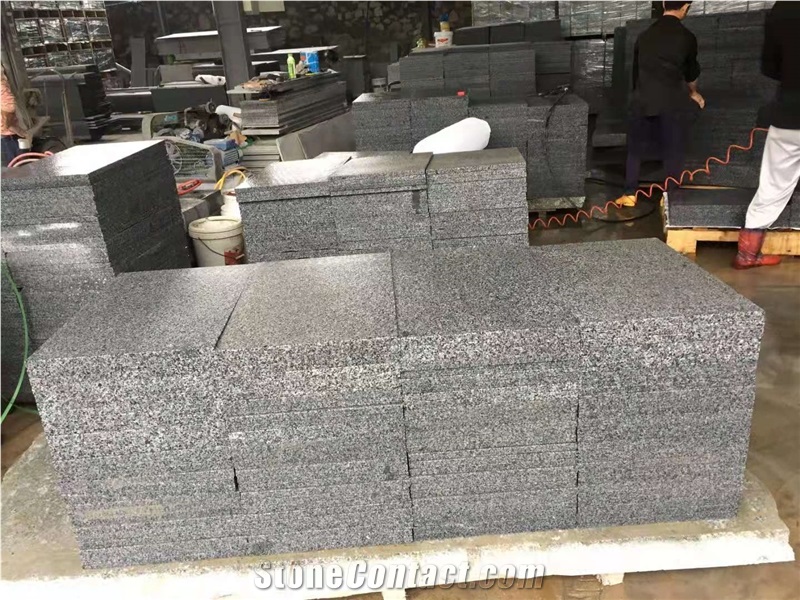 New G654 Dark Grey Sesame Black Granite Paver Tiles & Slabs