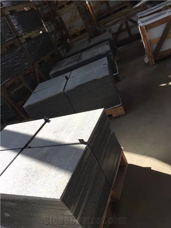 New G654 Dark Grey Sesame Black Granite Paver Tiles & Slabs