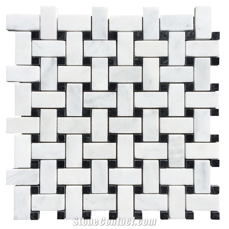 Carrara White Polished Marble Mosaics