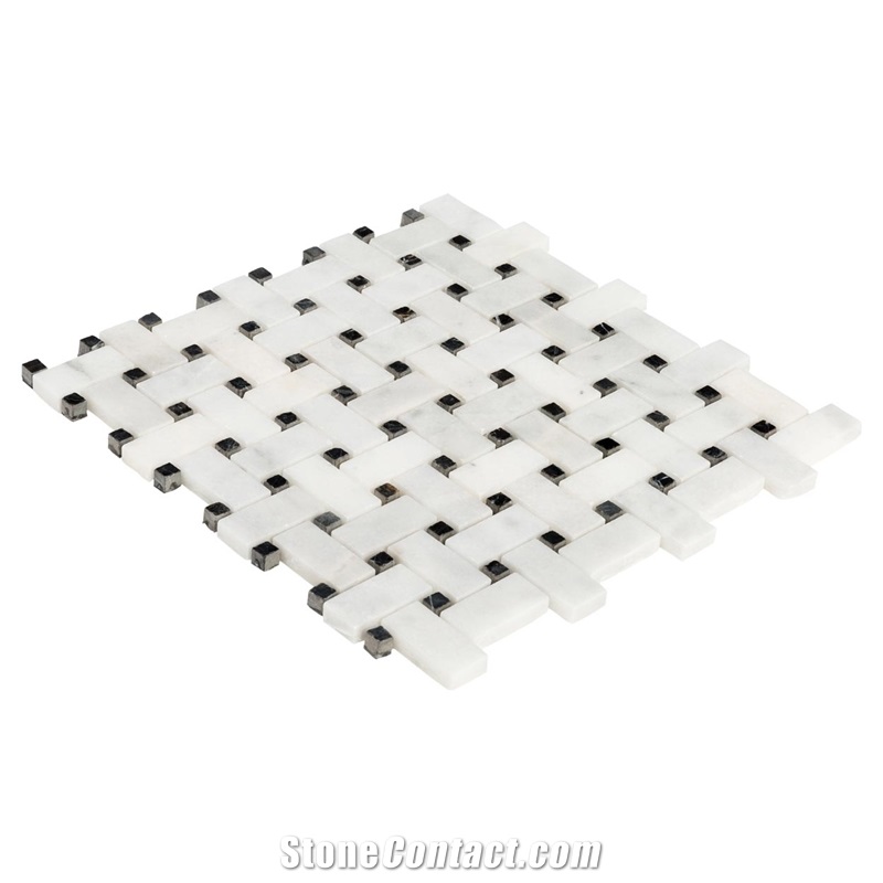 Carrara White Polished Marble Mosaics