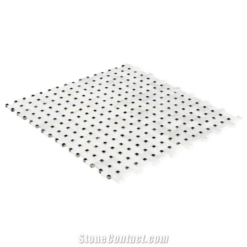 Carrara White Polished Marble Mosaics