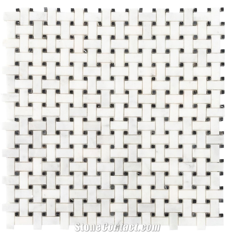 Carrara White Polished Marble Mosaics