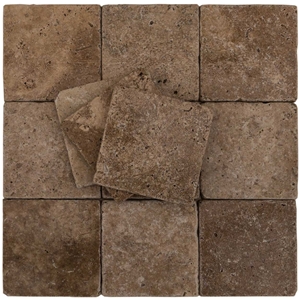 Noce Tumbled Travertine Tiles