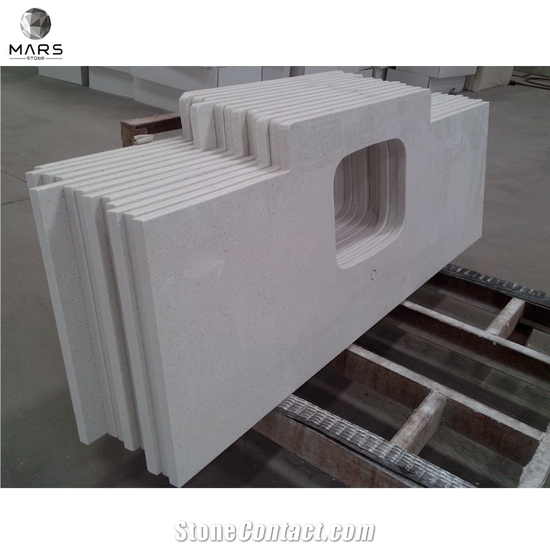 Customized Artificial Marble Quartz Countertop For Kitchens