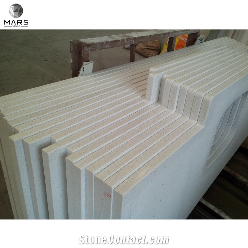 Customized Artificial Marble Quartz Countertop For Kitchens