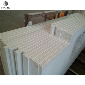 Customized Artificial Marble Quartz Countertop For Kitchens