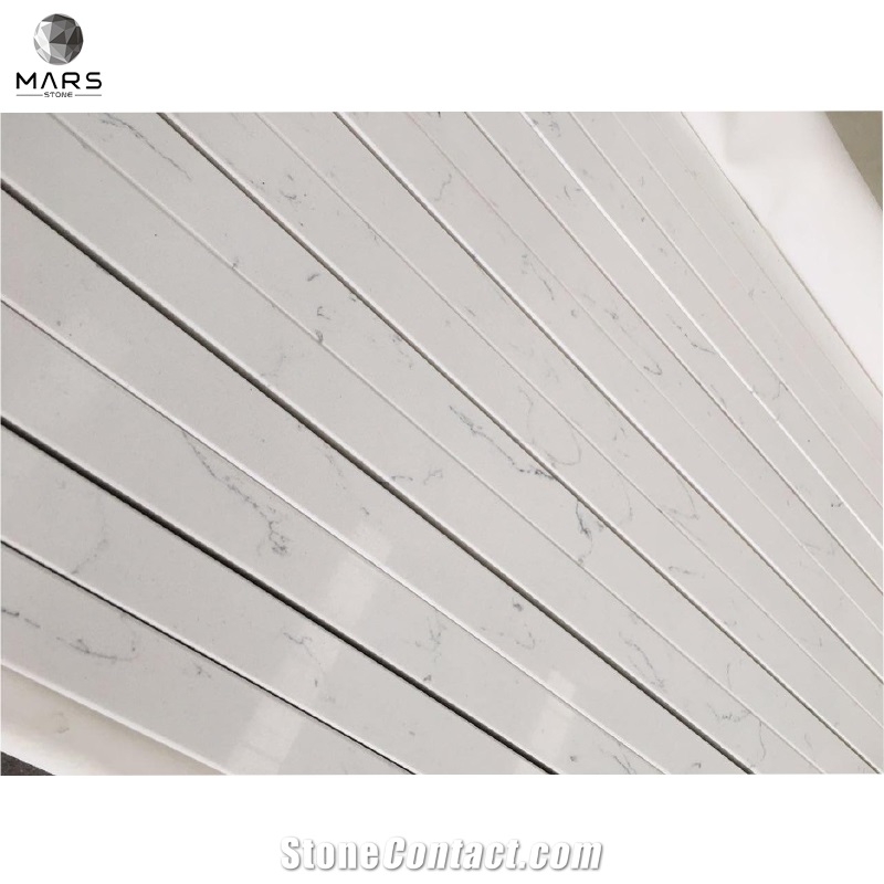 Engineered Carrara White Quartz Eased Polished Edges