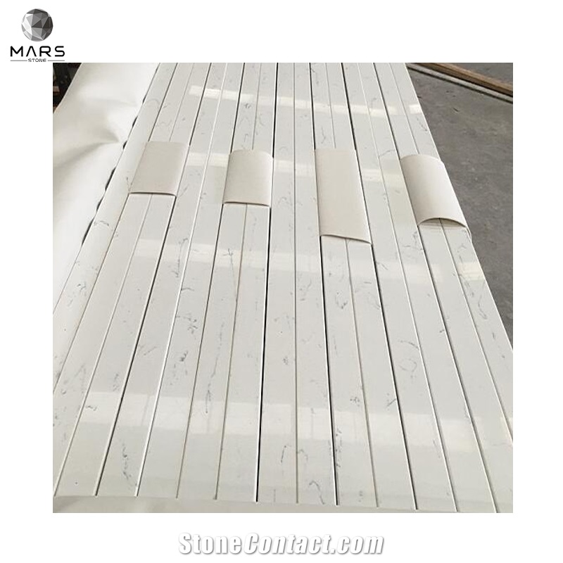 Engineered Carrara White Quartz Eased Polished Edges