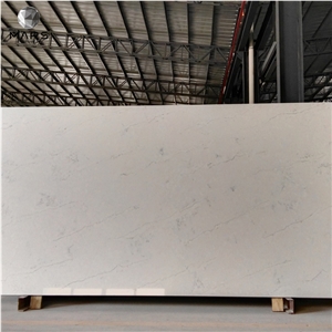 Factory Popular Design White Carrara Quartz Countertops Slab