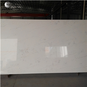 Factory Popular Design White Carrara Quartz Countertops Slab