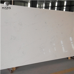 Factory Popular Design White Carrara Quartz Countertops Slab