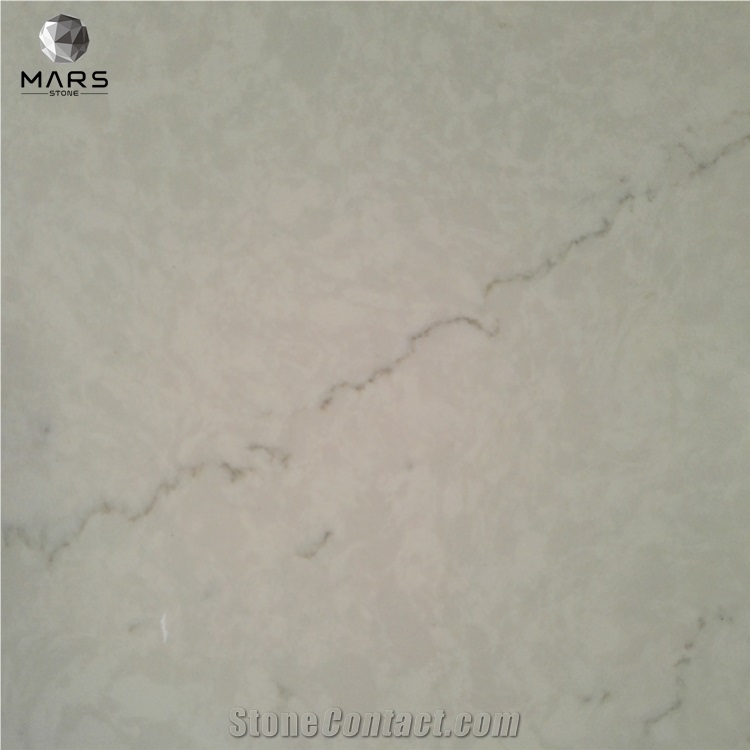 Factory Popular Design White Carrara Quartz Countertops Slab