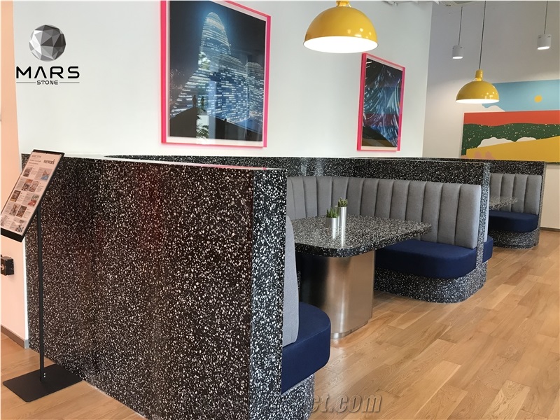 Factory Price Black Terrazzo For Table Top And Bar Top