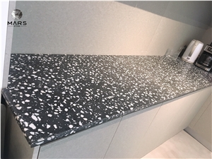 Factory Price Black Terrazzo For Table Top And Bar Top
