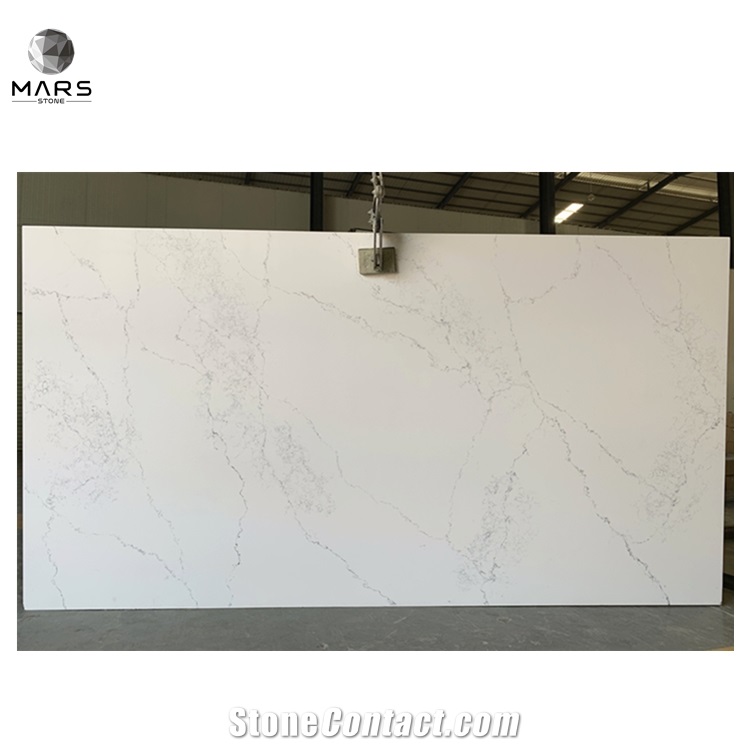 Factory Supplier Calacatta Quartz Slabs With Carrara Look