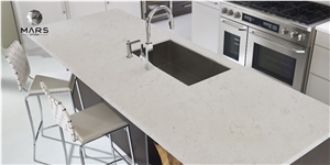 Factory Supplier Calacatta Quartz Slabs With Carrara Look