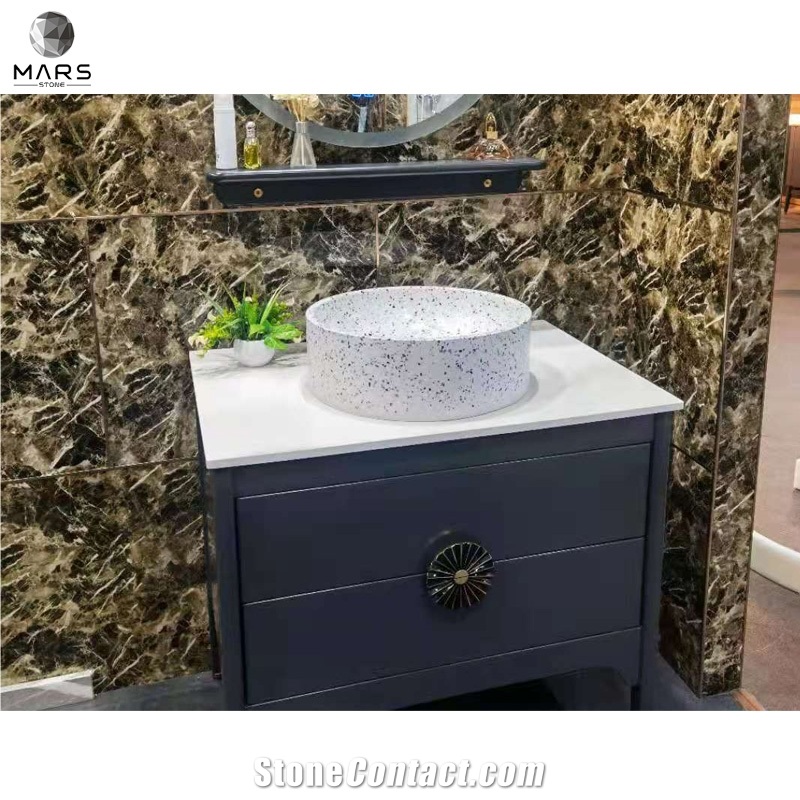 High Quality Water Resistance Terrazzo Stone  Wash Basin