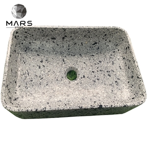 Modern Design New Blue Terrazzo Stone Bathroom Basin Sink 