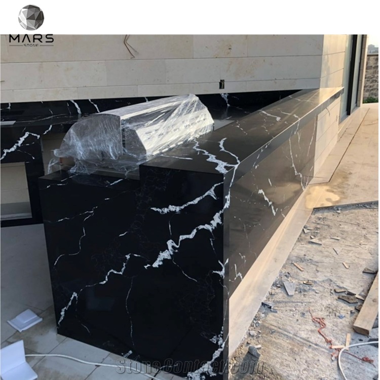Similiar As Black Nero Marquina Artificial Quartz Countertop