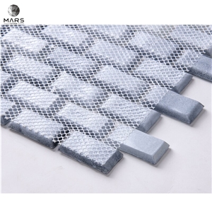 2021 Crystal Marble Stone Strip Brick Glass Mosaic Tile