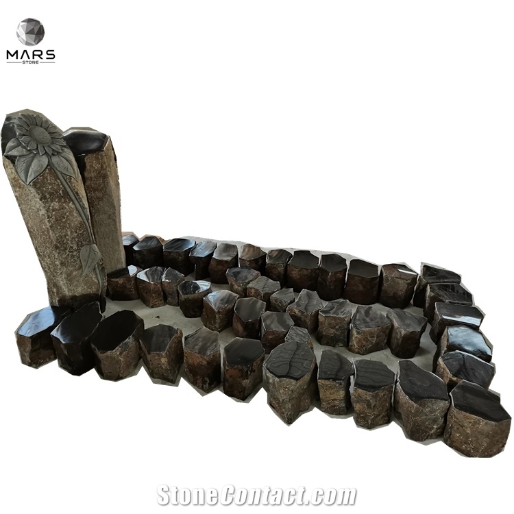 2021 High Quality Germany Basalt Stone Engraving Tombstone 