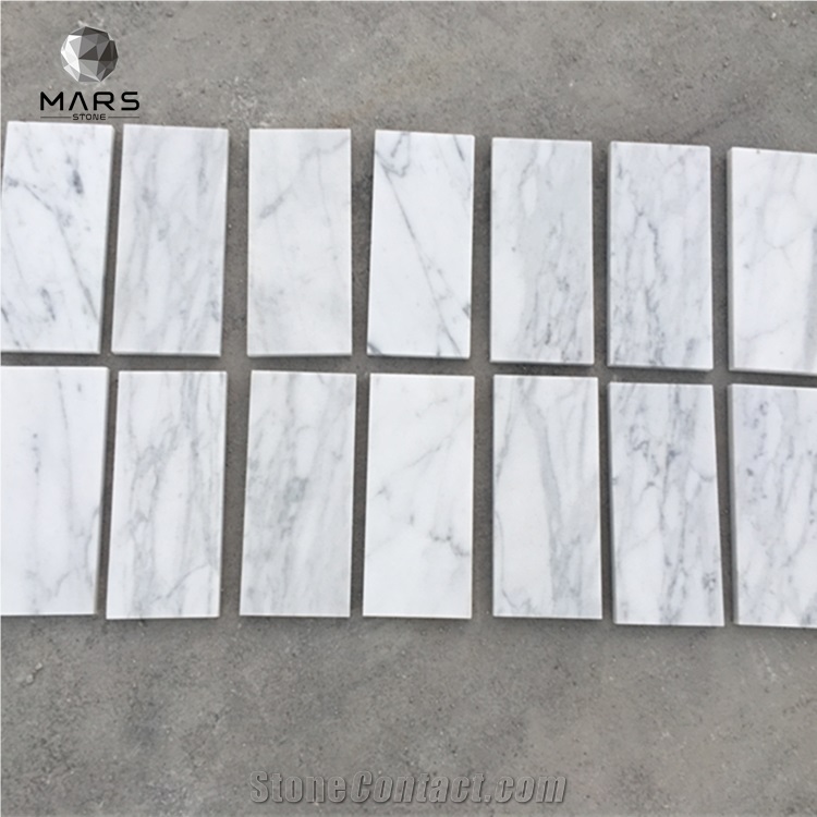 2021 Hot Carrara White Marble Mosaic Brick Tiles Backsplash