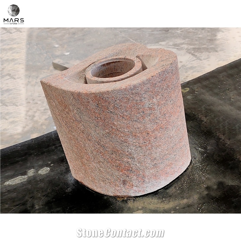 2021 Hot Granite Flower Vases Pot For Cemetery Graves