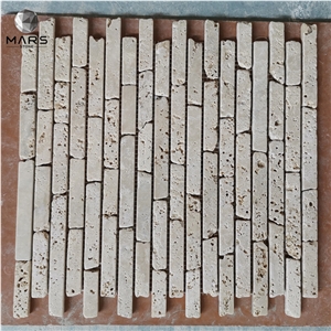 2021 Hot Selling Travertine Linear Strip Mosaic Tile Factory