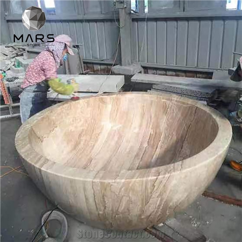 2021 Modern Design Irregular Sand Wave Granite Bathtub Price